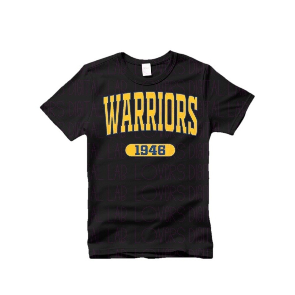 Golden State Warriors Short Sleeve Shirt Black New Adult Unisex Large